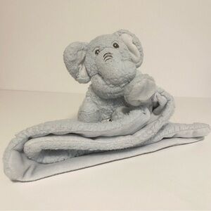 Kellytoy Elephant Lovey Blue Plush Holding Blanket Baby Cuddle Security Lovie